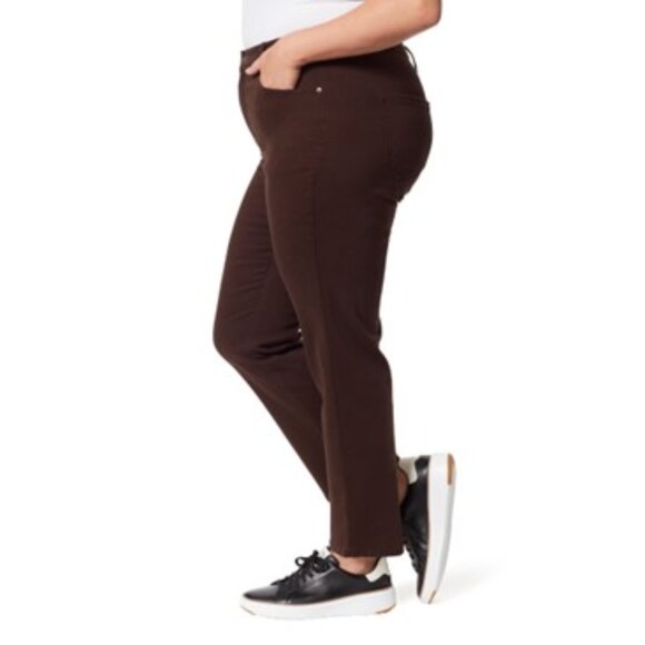 Plus Size Gloria Vanderbilt Amanda Classic Jeans, Size: 24W Average, Dark Brown - Picture 2 of 4